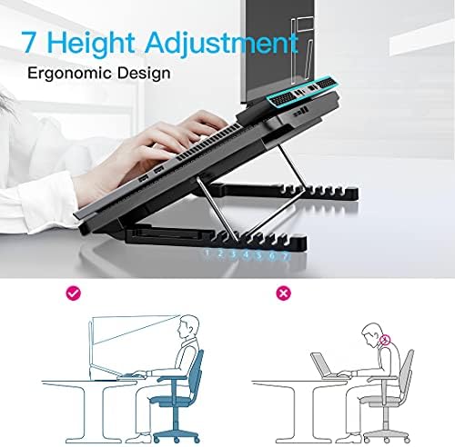 LIANGSTAR Laptop Cooling Pad, Laptop Cooler with 6 Quiet Fans for 12-17 Inch Notebook Gaming Fan - Image 7