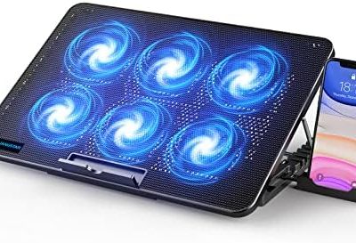 LIANGSTAR Laptop Cooling Pad, Laptop Cooler with 6 Quiet Fans for 12-17 Inch Notebook Gaming Fan
