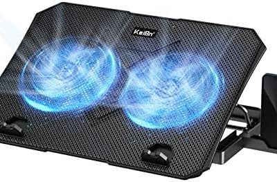 KeiBn Laptop Cooling Pad, Gaming Laptop Cooler 2 Fans for 10-15.6 Inch Laptops, 5 Height Stands, 2