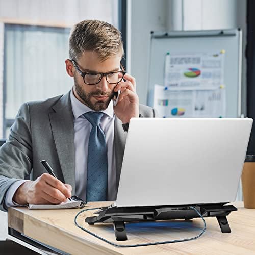 Laptop Cooling Pad, Laptop Cooler with 6 Quiet Led Fans for 15.6-17 Inch Laptop Cooling Fan Stand, - Image 2